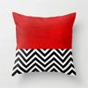 Cute Red Print Geometric Red Plaid Pink Lolita Pillow Cover Decorative Modern Nordic Throw Pillow Cover