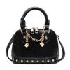 Crossbody Modern Shell Bag With Chain Strap And Rivet Details For Casual Outings