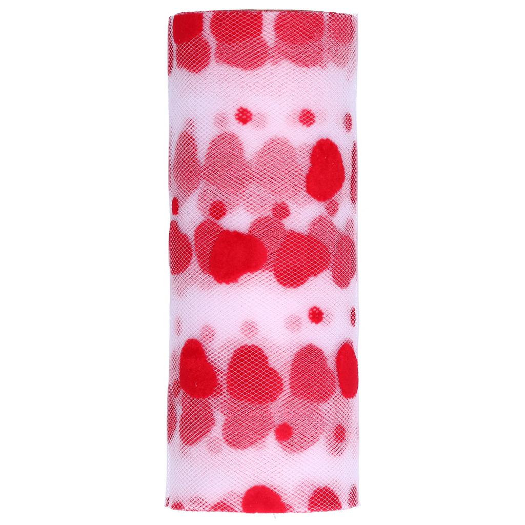 Рулоны тюля 10 ярдов, красная лента в форме сердца, упаковочная лента, сделай сам, резка, романтическое ремесло