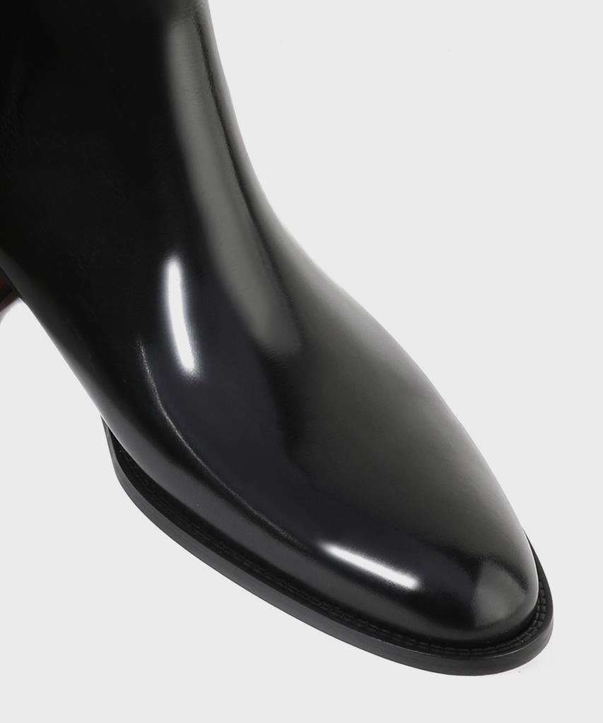 Firenze Atelier Hidden Zipper Detail Slim Toe Ankle Boots 3343 [Black Box]
