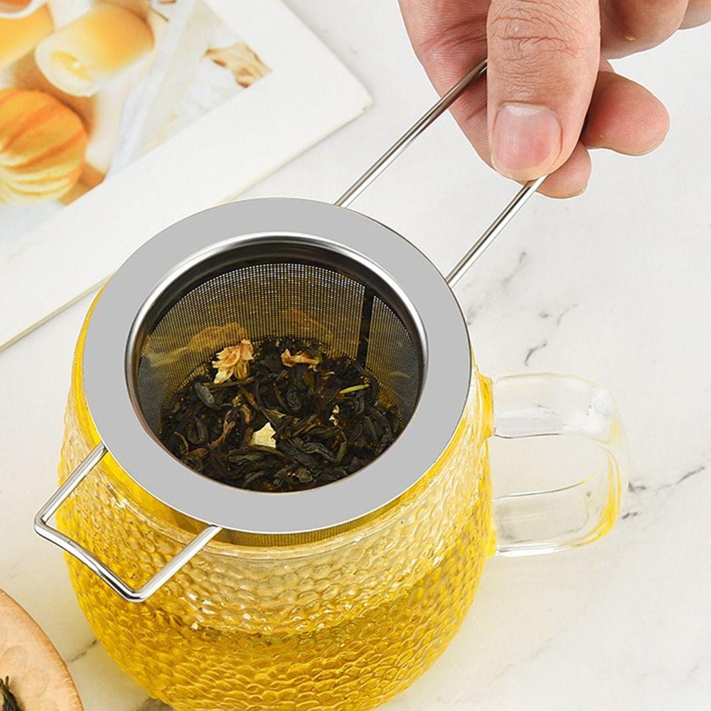 Infuser Reusable Fine Lid Stainless Steel Coffee Tea Strainer Filters Leaf Spice Filter Infuser