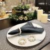 4 Pcs Napkin Clasp  Banquet Hotel Napkin Clasp  Large Pearl Decorative Ring  Holiday Napkin Ring