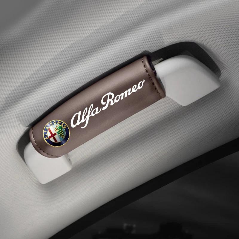 Автомобильные наклейки Для Alfa Romeo Для Alfa Romeo Giulia Stelvio Giulietta 156 159 147 Mito Кожаная накладка на крышу автомобиля Подлокотник Ручка для открывания
