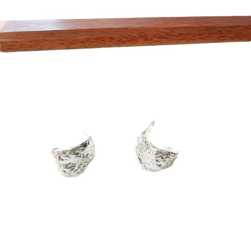 Французские металлические серьги-кольца с лавовыми блоками для женщин, простые, золотистого цвета, двусторонние, квадратные, геометрические, серьги-пряжки, ювелирное украшение, подарок