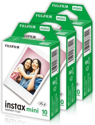 Оригинальная пленка Fujifilm Instax Mini, 30 листов, JP1, с очистителем для линз HAKUBA (30 листов [JP1 x 3 коробки])