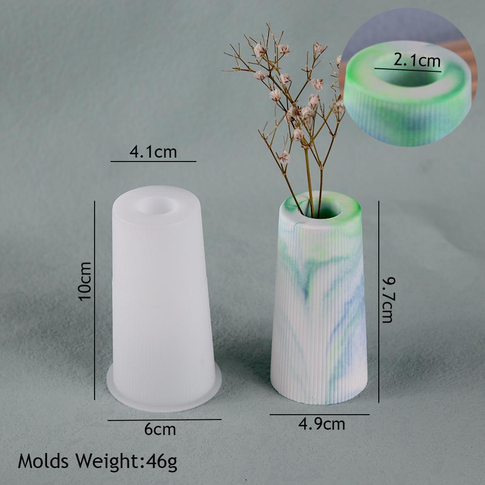 Hexagon Diamond Vases Silicone Molds for DIY Plaster Concrete Pen Holder Planter Mould Home Decor Ornament Handmade Gift