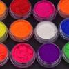 12 шт. 1 г 12 цветов пигментный порошок с ватными палочками флуоресцентный радужная смоляной пигментный порошок DIY лак для ногтей акриловый нейл-арт для тела глаз лица