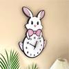 Подвесные настенные часы 'Маленький Белый Кролик' Бесшумные цифровые настенные часы Мультяшные настенные часы Для помещений