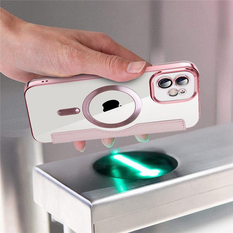 iPhone 11 Flip Case, RFID Wallet MagSafe with Camera Protection, Rose Gold