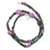 Natural Amethyst Aventurine Labradorite Gemstone Beads Necklace 17" UB-5094 UB-5094