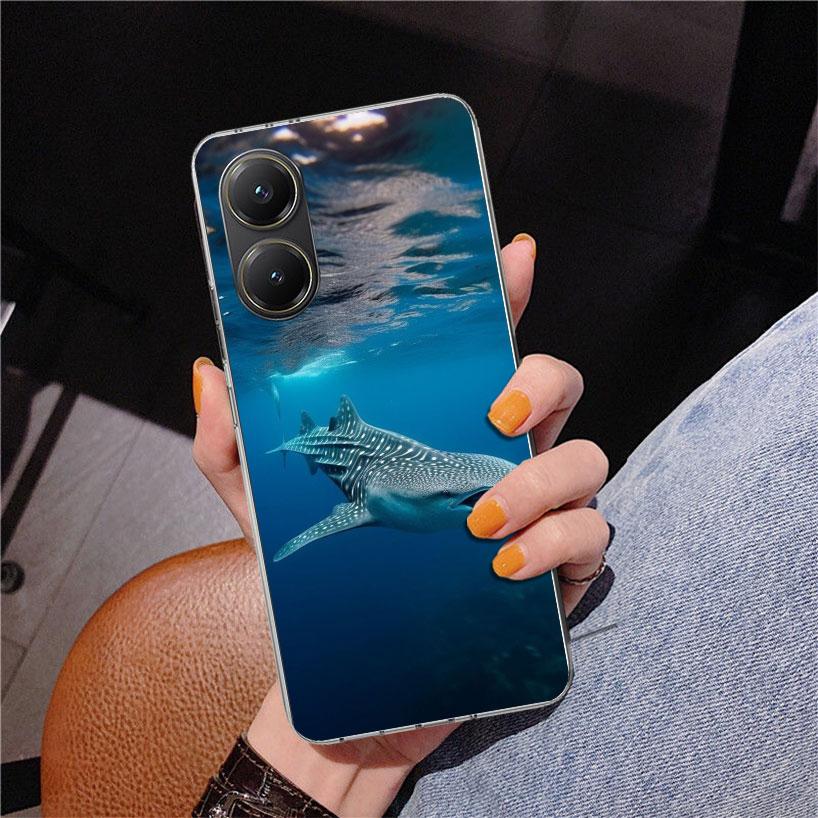 Чехол для телефона Xiaomi Poco X5 X6 X7 Pro X4 Gt F7 Ultra M8 M7 Redmi 15C 15 13C 13 12C 12 с изображением китовой акулы Ocean Whale Shark Уникальная обложка Coque Poc