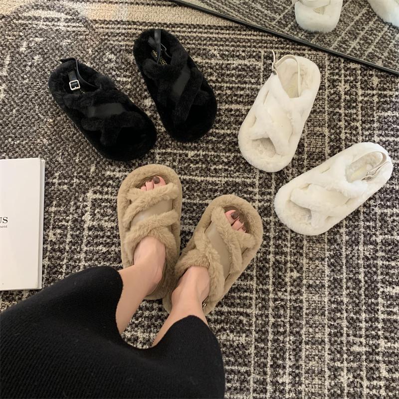 Новые стильные удобные туфли для женщин, универсальные римские сабо с пряжкой на ремешке и каблуком, шлепанцы на платформе, женские бежевые туфли-кроссовки