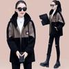Plus Velvet Thick Jacket Women's Autumn and Winter Korean Version of The Loose Zipper Hooded Jacket Top