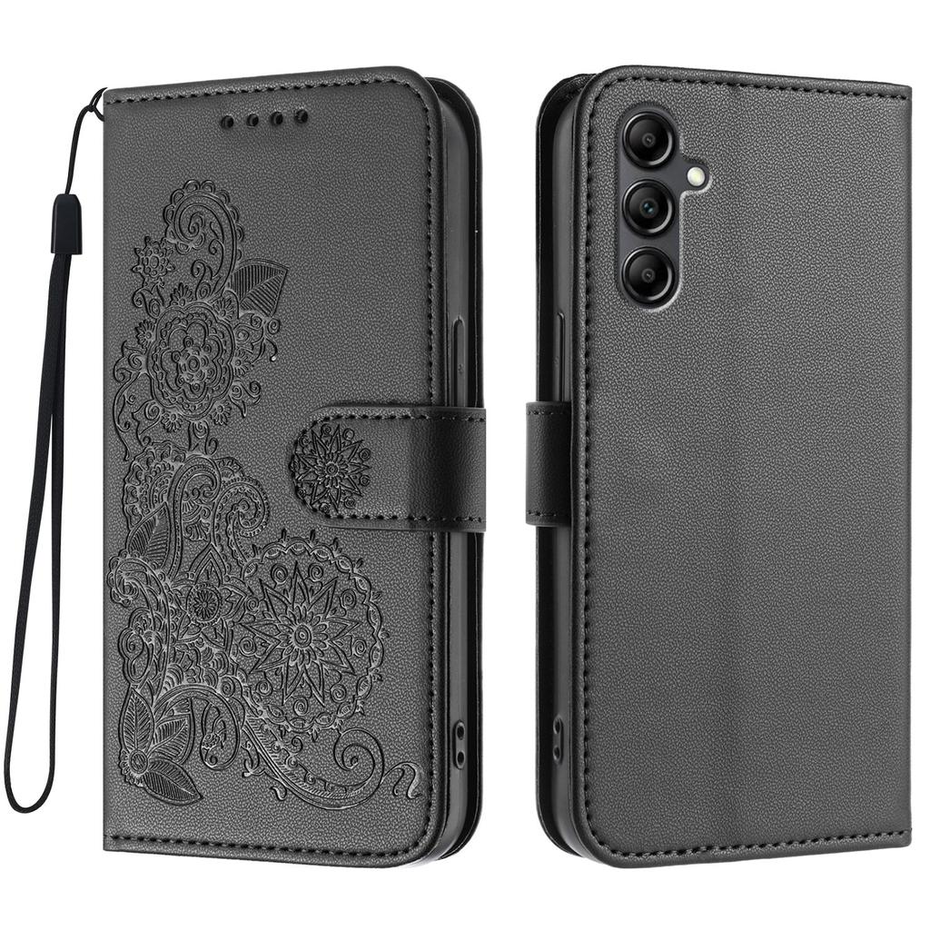 For Samsung Galaxy A15 5G/Galaxy A15 4G Phone Cases Mandala Flower Leather Wallet Mobile Cover with Strap
