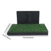 Artificial Grass Dog Potty Pad with Large Tray Multi Drainage Holes Splash-Proof Design Reusable for Indoor Outdoor Porch Use