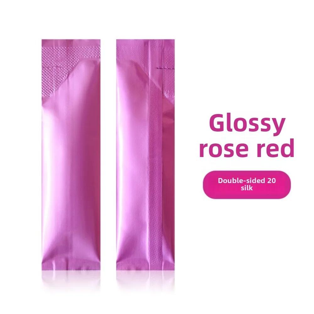 100pcs Rectangular Open Top Aluminum Foil Bag Disposable Long Strip Tea Bag Trial Storage Pouches Fruit Dried Honey