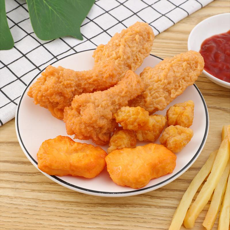 Simulation Chicken Nugget Fake Food Model Kids Toy Burger Shop Restaurant Display Decoration Kitchen Props Home Decor