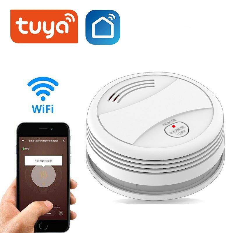 Умный беспроводной WiFi датчик дыма - Домашний пожарный извещатель с удаленными оповещениями