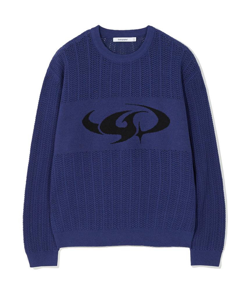 CGP Arc Logo Mesh Knit_Navy