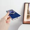 Защитный чехол-кольцо Samsung Z Flip 7 с металлической краской и текстурой кожи Моранди