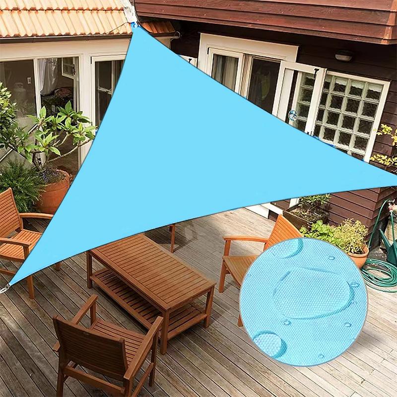 1PC Landscape Canopy\t\t Patio Balcony Triangular Canopy Outdoor Sun Protection Folding Silver Coated Awning Shade Sail 3 Meters