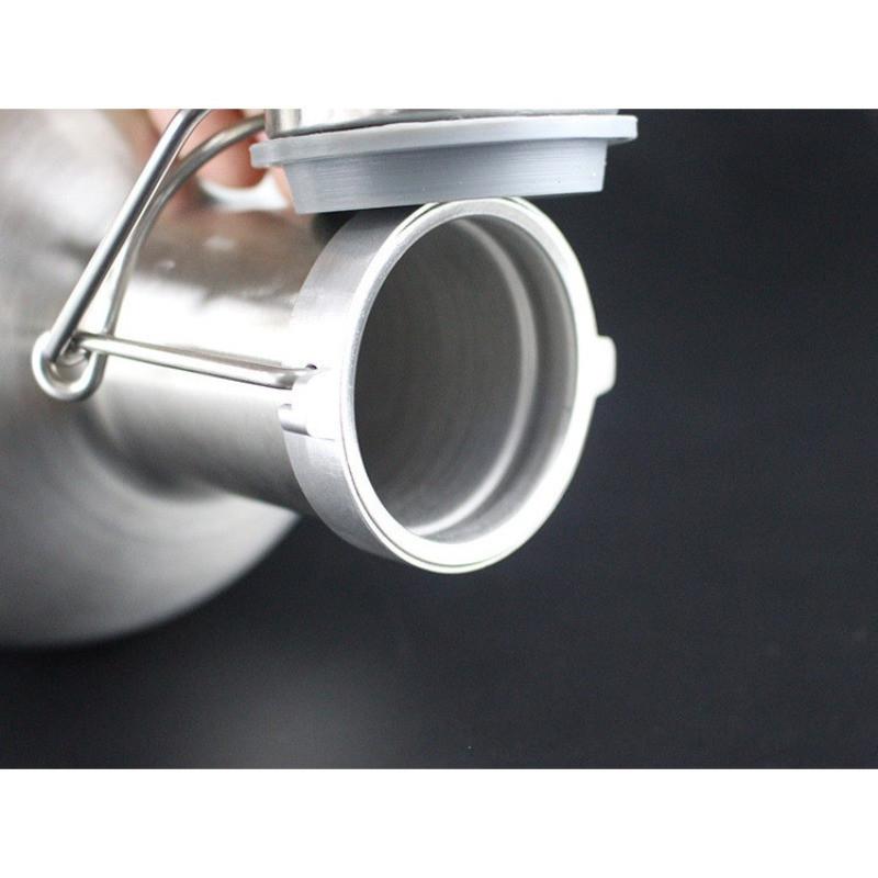 2L 64oz Beer Growler Homebrew Beer Making Hip Flask DIY Bar Tools Silver Stainless Steel Beer Bottle