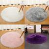 Machine Fur Rug Washable Circular Bedroom Living Room Decor Simplicity