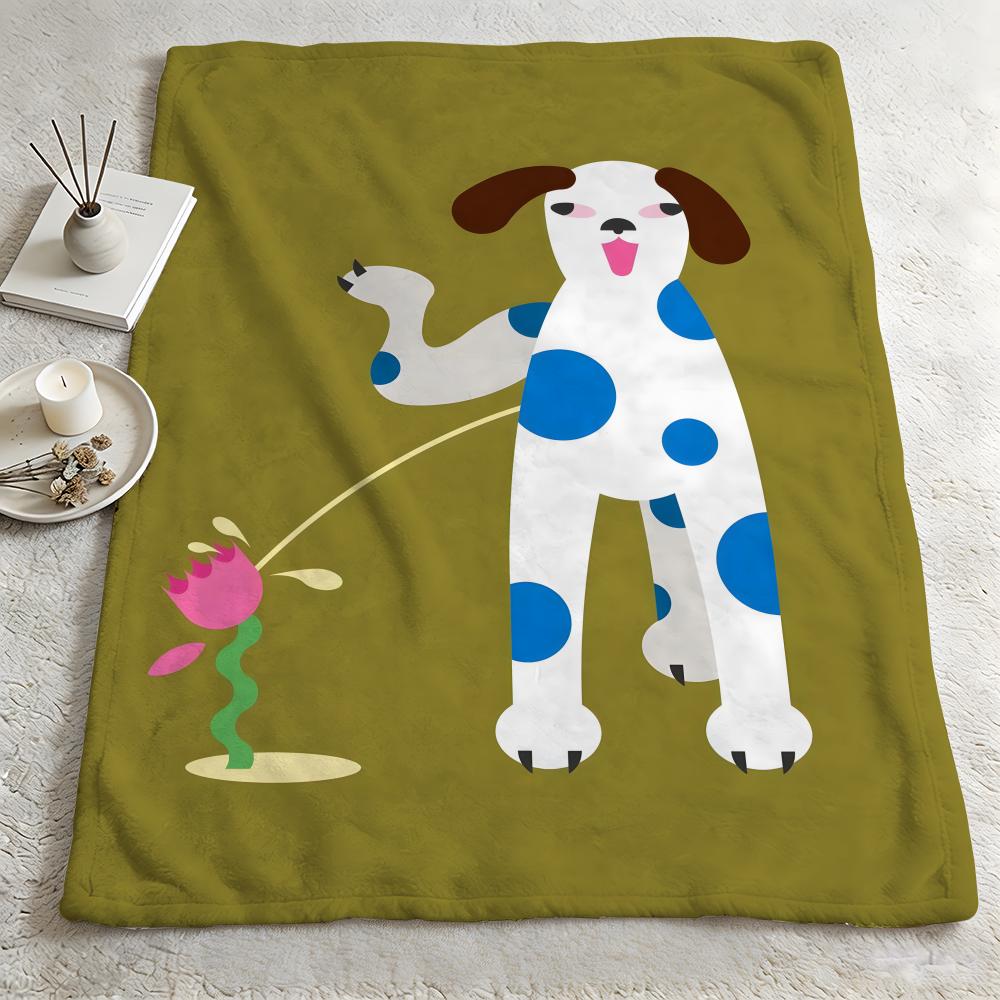 artist AAndy Huangg Throw Warm Soft Flannel Blanket Multiuse for Sofa Bed Camping Travel Nap