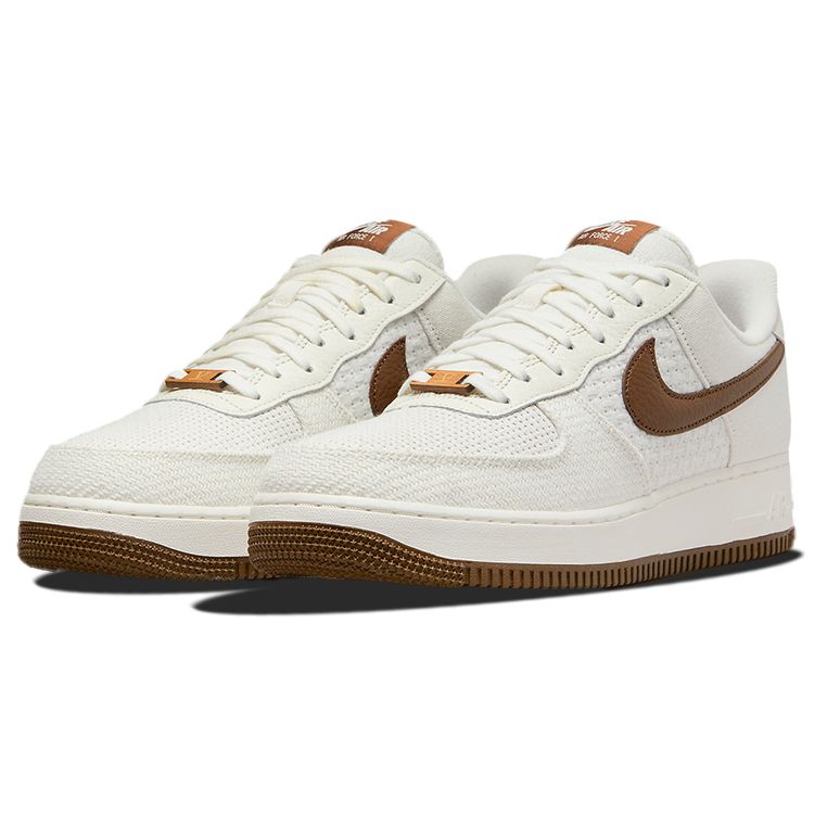 Nike Мужские кроссовки Air Force 1 07 SNKRS Day White Summit-White Cacao-Wow DX2666-100