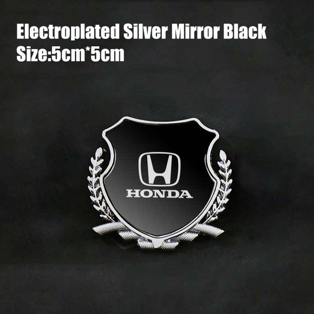 3D Metal Car Stickers Trunk Window Side Emblem Badge Decor Label for Honda Civic, Accord, Jazz, Fit, CR-V, HR-V, XR-V, Etc.