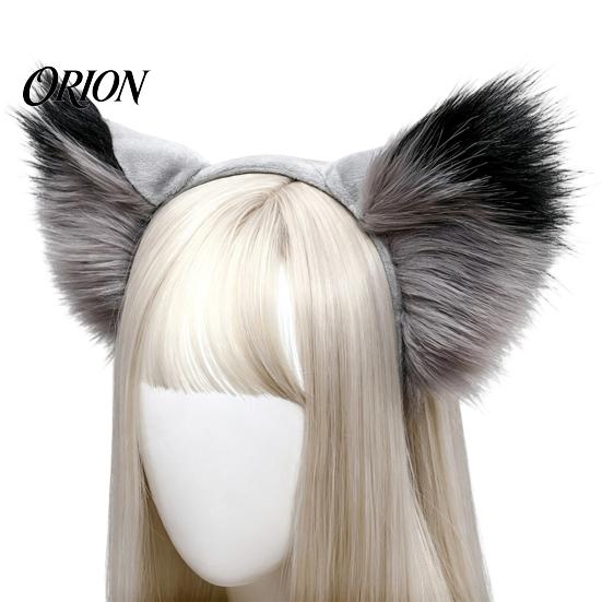 Soft Plush Wolf Ears Fluffy Fox Headband for Costume Party, 3D Ear Realistic Women Hair Accessories, Decorative Hairband Girls Party Dress Up
