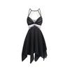 Women's Satin Lace Deep V Backless Tie Sleep Dress with Robe Lounge Set