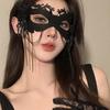 Кружевная Маска-Маскарад Маска на Пол-лица с Перьями для Женщин - Вечерняя Маска на Глаза и Головной Убор