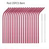 6*215mm 10 Colors Eco-friendly Reusable Metal Straws Set 304 Stainless Steel Drinking Straw Cocktail Party Favor Bar Accessory