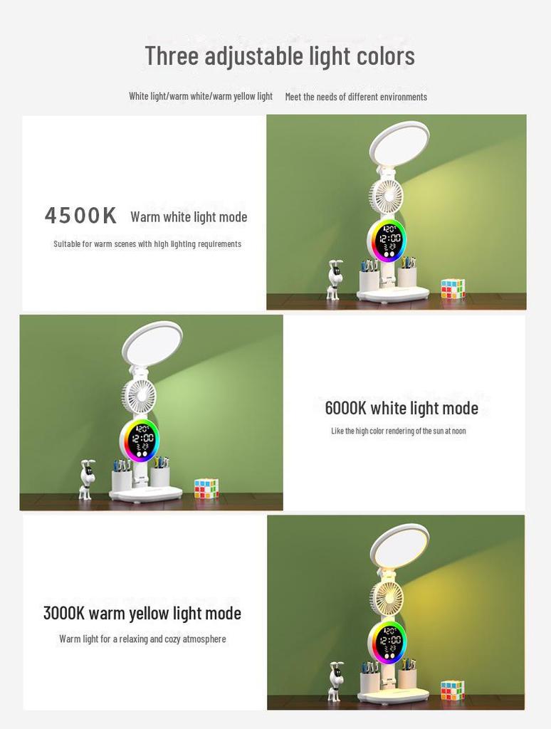 LED Dual-Purpose Study Desk Lamp: Eye Protection for Homework, Reading, Dormitory, or Bedside Use