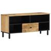 VidaXL TV Cabinet, Television Stand with Legs, TV Unit with Storage Living Room Sitting Room Interior, Solid Wood 356907