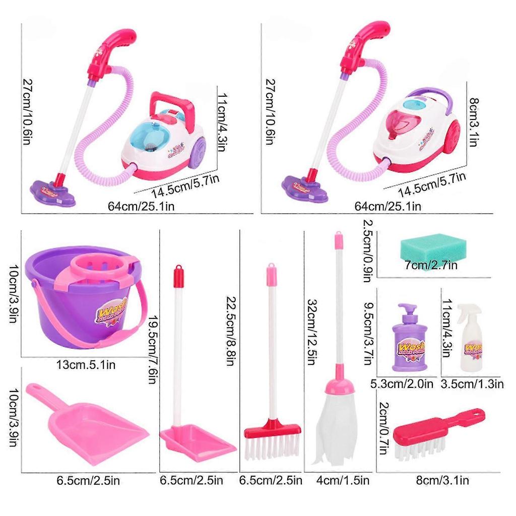Kids Vacuum Cleaner Play Set,kid/toddler Cleaning Tool, Pretend Play Kitchen Accessories, Dust Pan, Baby Toys | Girls/boys/toddlers Toy Gifts/supplies