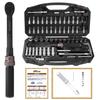 UYECOVE Torque Wrench Set for Bicycles and Road Bikes, Preset, 6.35 Mm (1/4 Inch) Drive, 1-25 N.m, 63-Piece Set for Motorcycles, Pedestrians, and Mach