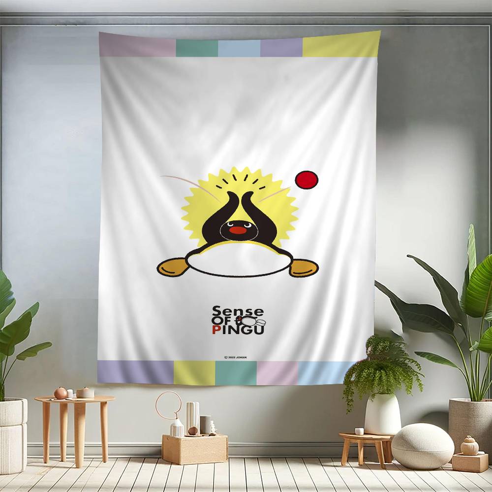 Cartoon Cute PPingu Penguin Colorful Tapestry Wall Hanging Bohemian Wall Tapestries Mandala Wall Hanging Sheets