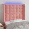 VidaXL LED Headboard Bedroom Furniture Single Bed Accessory Headboard Bed Frame Interior Pink 3124523