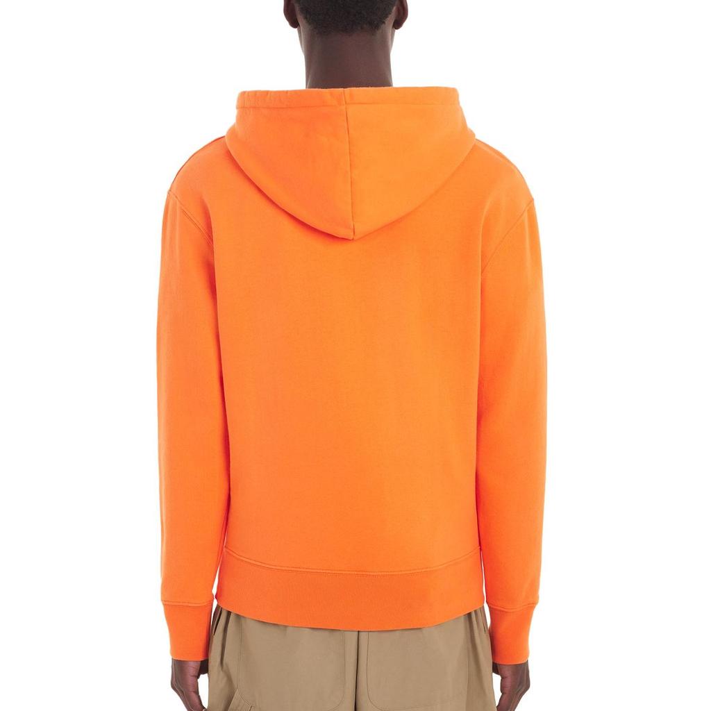 Maison Kitsune SS22 Logo Fox Embroidery Drawstring Comfortable Cartoon Sweatshirt Unisex sweatshirt Orange IU00355KM0001-P851