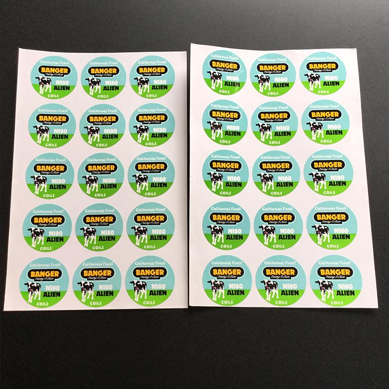 Rectangle Self-Adhesive Color Label Stickers for Logo Printing