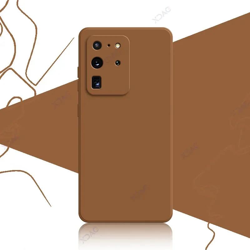 Чехол для мобильного телефона Samsung Galaxy S20 FE Plus Ultra SamsungS20Ultra S20Plus 5G Мягкий квадратный жидкий силиконовый чехол-сумка
