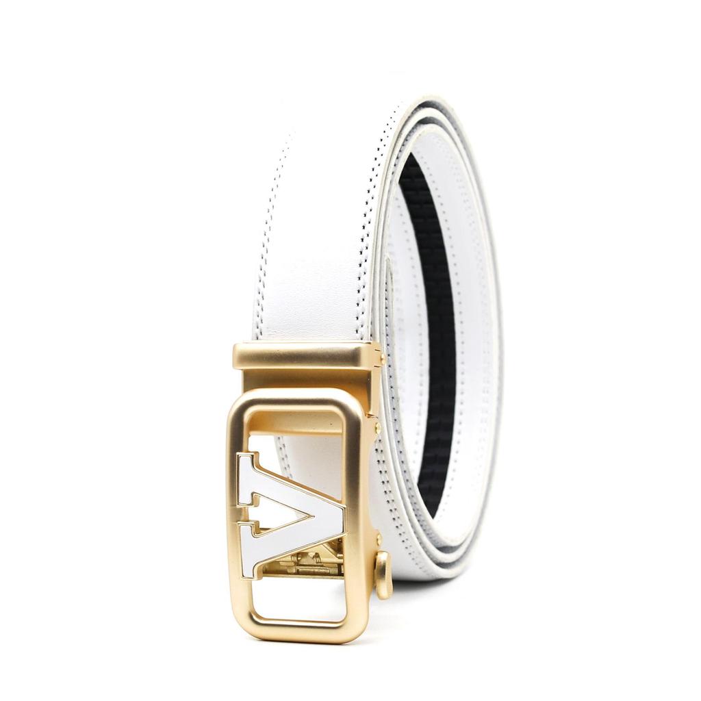 High-End Men's Genuine Leather Automatic Buckle Cowhide Belt - Versatile Fashion Accessory