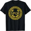 SPQR Футболка с состаренным принтом и древним декоративным кольцом