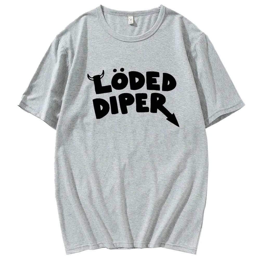 LODED DIPER DIARY OF A WIMP Tshirt Male Brand Teeshirt Men Summer Cotton T Shirt Short Sleeve Oversized Harajuku Men T-shirt