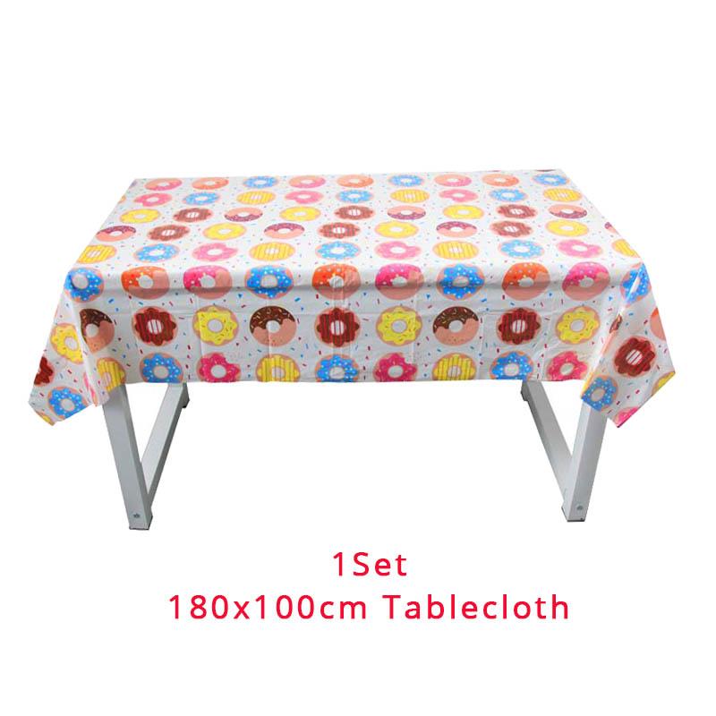 Одноразовая посуда для вечеринки в честь пончика, бумажные тарелки, стаканчики, салфетки, тема пончика, украшение для детского дня рождения, принадлежности для вечеринки в честь рождения ребенка