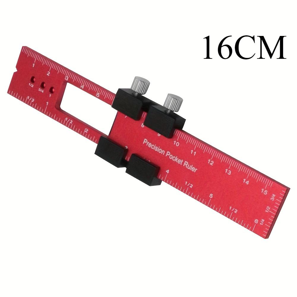 Деревообработка Прецизионная карманная линейка Алюминиевая раздвижная линейка Дюймовая и метрическая Т-образная линейка Квадратный разметочный инструмент со стопором