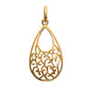 [J1018] - Gold Plated Pendant 'Choreography' Gold - 15x25 Mm