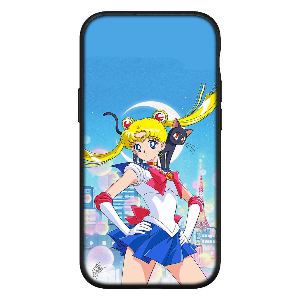 Чехол для iPhone 16 15 Xiaomi Redmi Note 14 13 12 11 Pro Max X 8 9 16e Samsung Galaxy S25 S24 S23 Moto A4 OPPO Huawei Sailor Anime Moon Cat Phone Case
